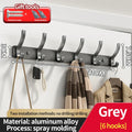 Axyaa Wall-Mounted One Row Hangers for Towels, Clothes, Hats, and More