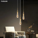 Axyaa Crystal Chandeliers - Nordic Luxury Water Drop Pendant Lights