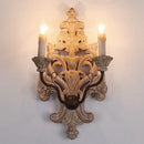 Axyaa Antique Carved Wood Wall Lamp for Living Room, Dining Room, Bedroom & More