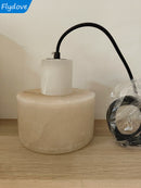 Axyaa Marble Pendant Light: Nordic Style LED Fixture for Home Decor, Dining Room, Bedroom