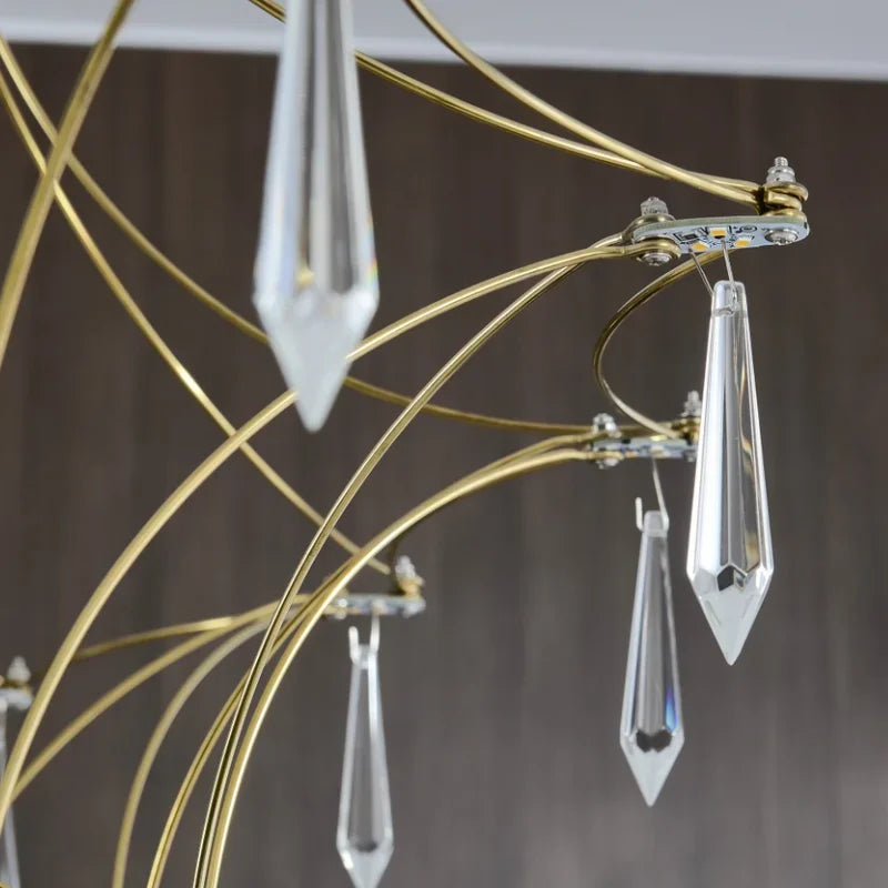Axyaa Modern LED Crystal Star Lamp for Living Room Villa