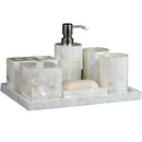 Axya Geometric Mosaic Bathroom Set: Toilet, Storage, Lotion Bottle, Tray, Toothbrush Holder, Dispenser