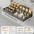 Axyaa Pull Out Cabinet Organizer Metal Stick Slide Kitchen Adjustable Shelves