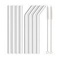 Axyaa Wide Glass Straw Set with Brush - 12mm High Borosilicate Bubble Tea Straw