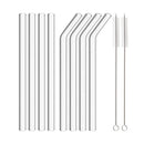 Axyaa Wide Glass Straw Set with Brush - 12mm High Borosilicate Bubble Tea Straw