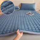 Axyaa Velvet Mattress Topper Blue Mattress - Quilted Thickened Skin-friendly Bed Linen