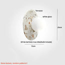 Axyaa Nordic Terrazzo Marble Stone LED Wall Sconce for Modern Bedroom and Staircase