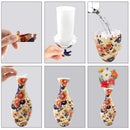 Axyaa Retro Porcelain Puzzle Vase Hydroponics Flower Arrangement DIY Handmade