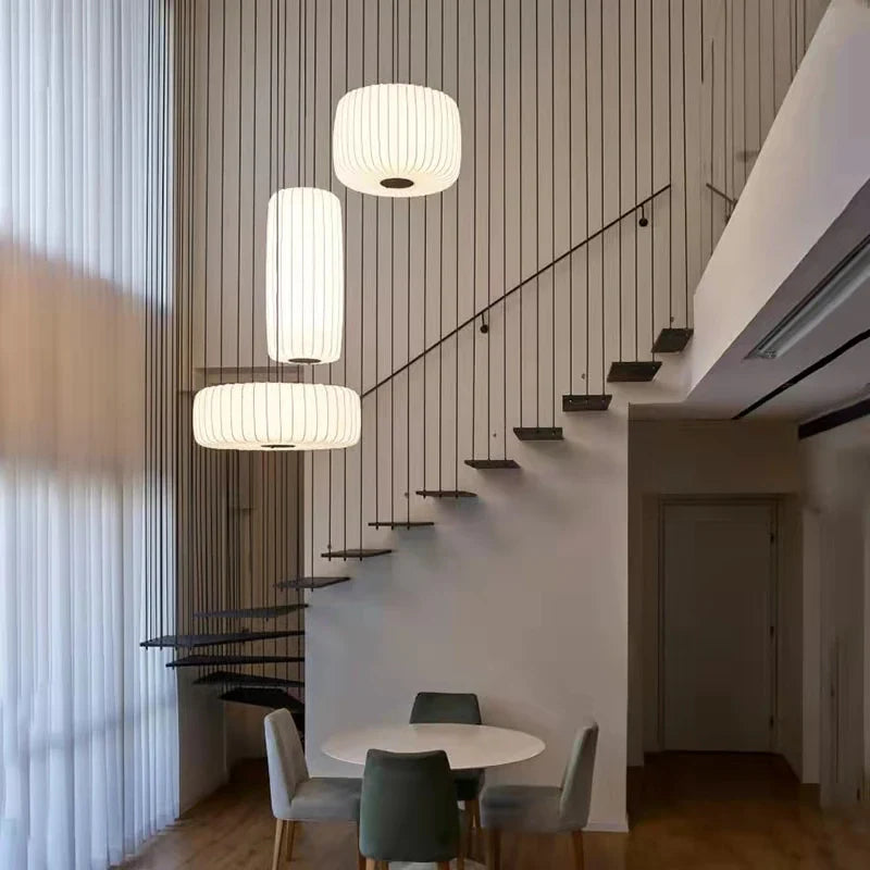 Axyaa White Cloth Pendant Light for Living Room and Restaurant
