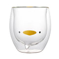 Axyaa Animal Design Double Wall Glass Mug - Perfect Gift