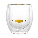 Axyaa Animal Design Double Wall Glass Mug - Perfect Gift