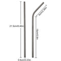 Stainless Steel Reusable Straws Set with Cleaner Brush - Axyaa Brand