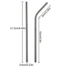 Stainless Steel Reusable Straws Set with Cleaner Brush - Axyaa Brand