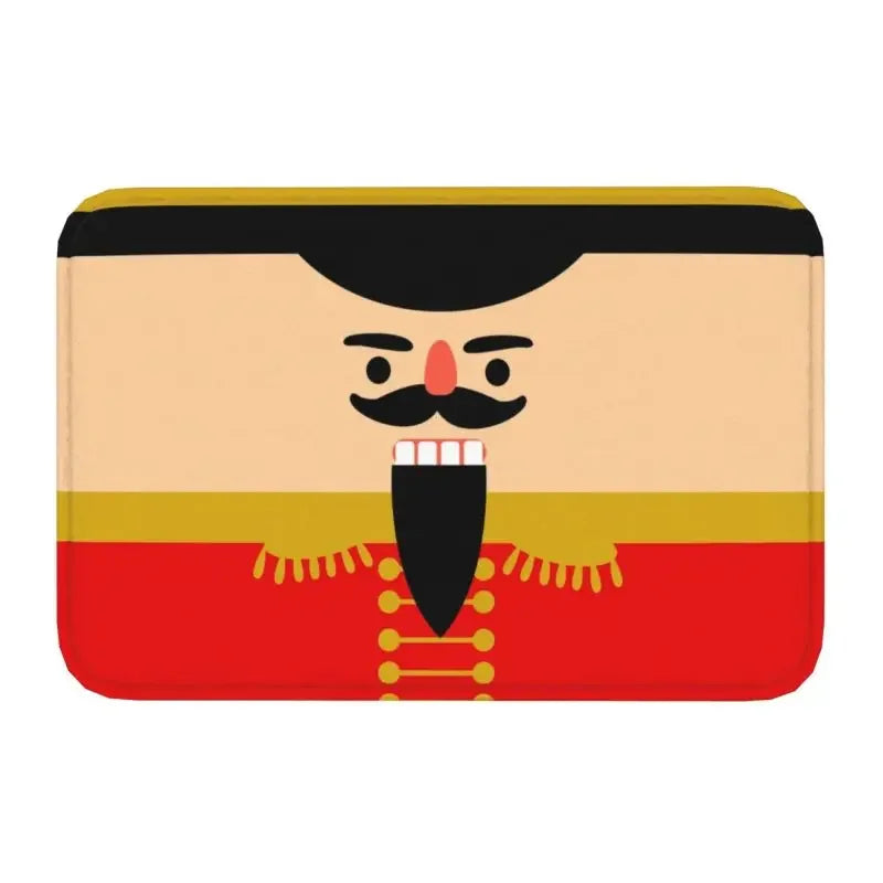 Axyaa Christmas Nutcracker Welcome Mat: Festive Home Decor Anti-Slip Carpet