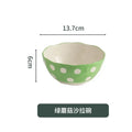 Axyaa Western Pasta Plate Set with Ceramic Coffee Cup, Lid, and Salad Bowl