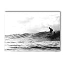 Axyaa Surfboard Coastal Wall Art Canvas - Black and White Beach Posters
