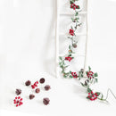 Axyaa Winter Wonderland Wall Hanging Decor vine with Snowflake, Pinecone, Berries, and Cotton