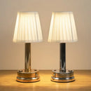 Axyaa Metal Table Lamp with USB Charging Port, Touch Control LED Night Light