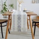 Axyaa Cotton Table Runner Black Stripe Splicing Path Wedding Dinner TV Cabinet Nordic Decor