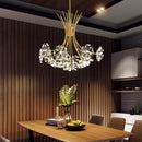 Axyaa Nordic Crystal Dandelion Chandelier for Modern Living Spaces