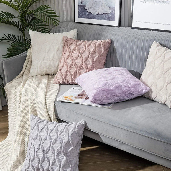 Axyaa Soft Plush Decorative Pillow Cover in Nordic Style - 11 Colors