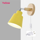 Axyaa Nordic Wooden Wall Light with 6 Colors for Living Room & Bedroom