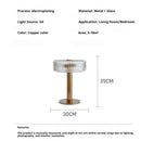 Axyaa Postmodern Glass Floor Lamp LED Light for Living Room Bedroom Dining Table