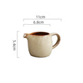Axyaa Ceramic Milk Cup with Handle & Spout - 80ml European Coffee Pitcher
