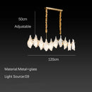 Axyaa French Crystal Chandelier: Misty Artistic Lighting Fixture for Elegant Living Spaces