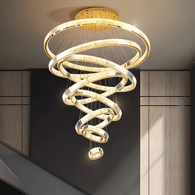 Axyaa Nordic Stair Chandelier Living Dining Pendant Ceiling Indoor Lighting