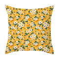 Axyaa Yellow Floral Geometric Pillowcase for Home Decor