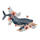 Whimsical Whale Wall Decals by Axyaa - Underwater Theme Stickers for Kids Room