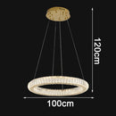 Axyaa Crystal Chandelier Pendant Lamp for Luxurious Living Room and Bedroom Lighting