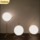 Axyaa White Glass Ball Table Lamp - Minimalist Nordic Design