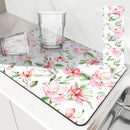 Axyaa Quick Dry Mat with Non-Slip Rubber Backing for Absorbent Draining