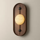 Natural Marble Wall Light Coffee Metal Sconce, 3000K Soft Warm Glow, Axyaa Brand