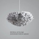 Gray Feather Bedside Lamp for Axyaa Nordic Minimalist Girl's Bedroom