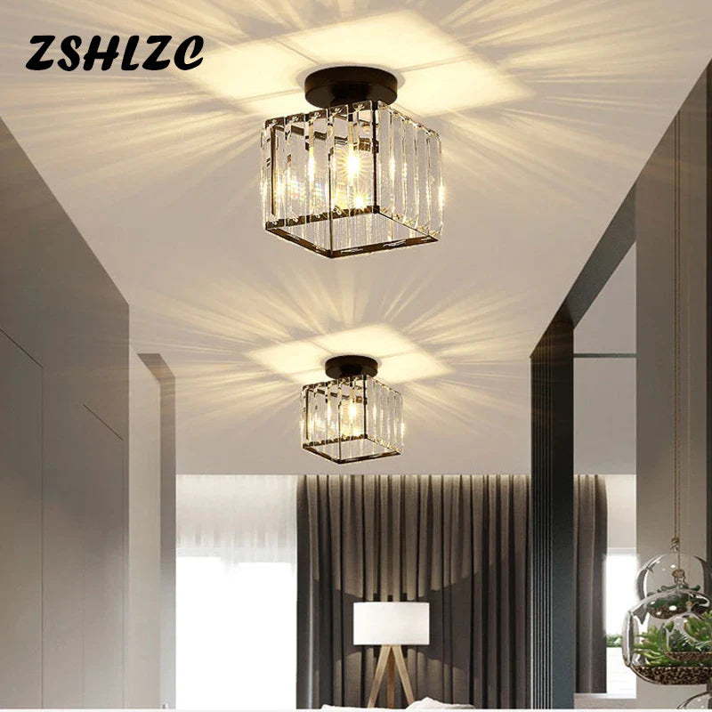 Axyaa Crystal LED Chandelier for Elegant Home Lighting