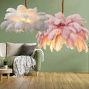 Axyaa Creative Feather Chandelier: Modern Nordic Pendant Light for Home Interior Decor