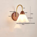 Axyaa Modern Wood Glass LED Wall Light for Living Room Bedroom Balcony