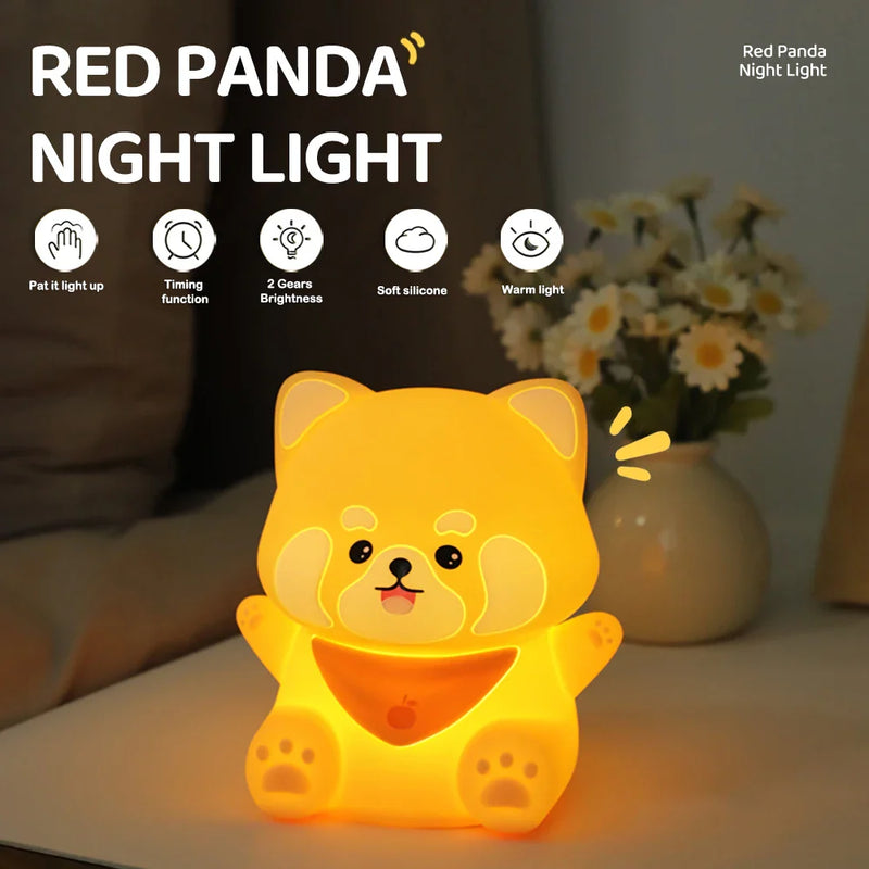 Axyaa Silicone Animal Night Light: Rechargeable, Adjustable Brightness, Timer, Kids Room