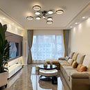 Axyaa Black Circles LED Chandelier with Remote Control for Living Room and Bedroom