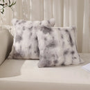Axyaa Plush Tie-Dyed Fleece Pillowcase - Soft Sofa Cushion Cover
