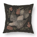 Axyaa Retro Flower Fox Pillowcase in Peach Skin Velvet.