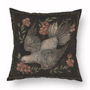 Axyaa Retro Flower Fox Pillowcase in Peach Skin Velvet.