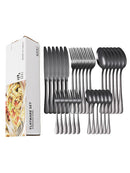 Axyaa 30-Piece Stainless Steel Colorful Cutlery Set