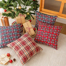 Axyaa Snowflake Red Pillowcase Cojines, Romantic Retro Design for Sofa, 30x50/45x45/50x50cm