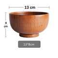 Axyaa Wooden Soup Bowl: Natural Salad Noodles Rice Bowls Home Kitchen Tableware