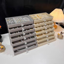 Axyaa 7-Layer Jewelry Organizer with Grids, Drawer, and Display Rack
