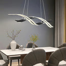 Axyaa Modern Gold Dimmable LED Pendant Chandelier for Dining Room and Kitchen Island